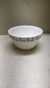 lot 311 image: California Pantry White Ceramic Bowl with Love Script