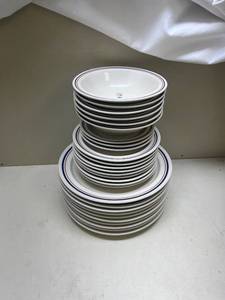 lot 327 image: Newcor Restaurant Dinnerware Set with House Design - Used Set