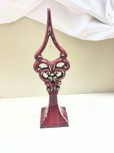 lot 332 image: Victorian Style Burgundy Architectural Finial