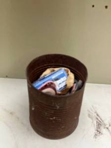 lot 340 image: Standard Staples - Nails - Screws Bulk Box with Brown Can