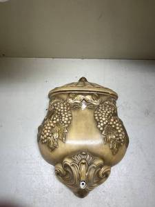 lot 350 image: Decorative Wall Pocket with Grape Design