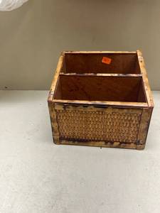 lot 367 image: Woven Wood Letter Holder