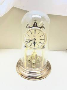lot 384 image: Elgin Anniversary Clock with Glass Dome