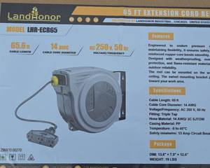 lot 4141 image: LanchHonof 65 ft Extension Cord Reel