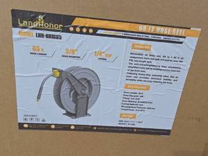 lot 4142 image: Landhonor 65ft Retractable Air Hose Reel LHR-HRM65