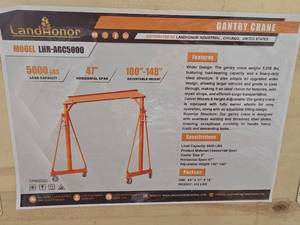 lot 4152 image: LandHonor 5000lb Gantry Crane LHR-AGC5000