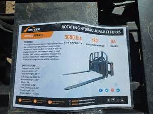 lot 3742 image: Arteer RPT-42L Rotating Hydraulic Pallet Forks