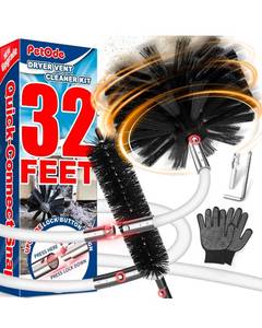 lot 70566 image: PetOde 32 Feet Dryer Vent Cleaner Kit - Retail $29