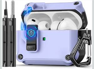 lot 70572 image: Military-Grade AirPods Pro 3 Protective Case with Cleaning Kit - Retail $25