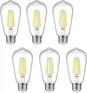 lot 70573 image: Ascher E26 LED Edison Bulbs 6-Pack - Retail $15