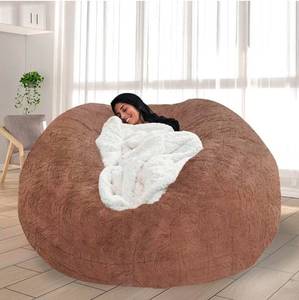lot 70587 image: Ultra Soft Faux Fur Bean Bag Cover - Retail $89
