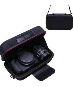 lot 70596 image: LTGEM Camera Case for Canon EOS Rebel T7  R50  R100  R50 V  T6  R8  R10  RP  SL3  R5  T100 DSLR SLR Camera and 18-55mm18-45mm Lens with Shoulder Strap, Black - Retail $25