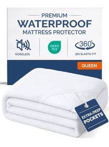lot 70608 image: Premium Queen Size Waterproof Mattress Protector - Retail $25
