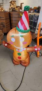lot 70616 image: Inflatable Gingerbread Man Christmas Decoration 4ft Tall - Retail $35