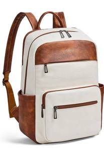 Mrocde Two-Tone Leather Backpack - Retail: $45