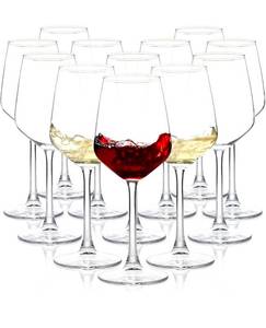 lot 70635 image: Modern Wine Glass Set - 12 Piece Collection - Retail $45