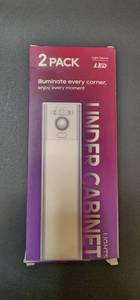 lot 70643 image: LED Under Cabinet Motion Sensor Light 2-Pack - Retail $15