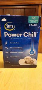 lot 70647 image: Serta Power Chill Pillow Protector 2-Pack StandardQueen - Retail $15