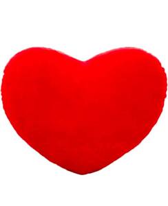 lot 70655 image: Red Heart Shaped Plush Decorative Pillow - Retail $15