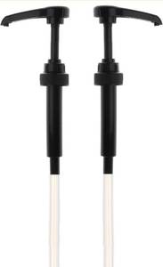 lot 70663 image: Black Coffee Syrup Pump for 750 ml Bottles (Pack of 2) - Fits Upouria, Torani Syrups, Davinci, (Monin 1 Liter Plastic Bottle Only), and Jordans Skinny Syrups - Retail $8