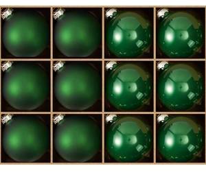 lot 69314 image: Green Glass Christmas Ball Ornaments - Retail $12