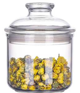 lot 69342 image: Glass Storage Jar with Lid - 400ml (13.5 fl.oz) - Retail $12