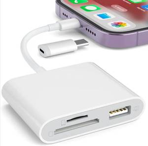 lot 69347 image: 3-in-1 USB Memory Card Reader for iPhone & iPad - Retail $15