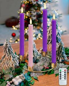 lot 69361 image: Remote Control LED Taper Candles Set - Retail $24