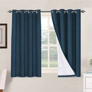 lot 69380 image: Navy Blue Blackout Curtain Panel 54x52 - Retail $25