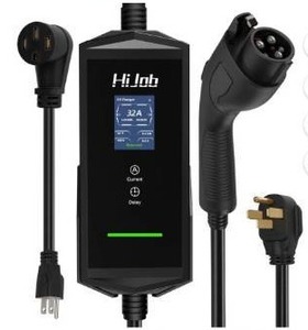 HiJob 40A Portable EV Car Battery Charger Electric Vehicle Charging Station- Retail: $360