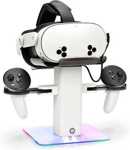 lot 161303 image: CBDYWVR Charging Dock for MetaQuest 3S, Vertical Charging Stand, Compatible for Quest 3SQuest 3Quest 2 VR Controller Holder (White)