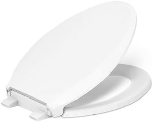 lot 101470 image: KOHLER CACHET  Nightlight Soft Close Toilet Seat Elongated, ReadyLatch , Grip-Tight Hardware, White