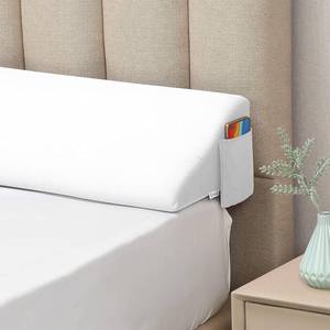 lot 101476 image: Vekkia King Bed Wedge Pillow for Headboard GapBed Gap FillerMattress Wedge to Fill 0-6 Gap Between Headboard and Mattress (White 76x10x6)