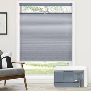 lot 201333 image: LazBlinds No Tools No Drill Cordless Cellular Shades, Top Down Bottom Up (TDBU) Honeycomb Shades for Home, Light Filtering Thermal Insulation Blinds for Windows, 34 W x 64 H, Dark Grey