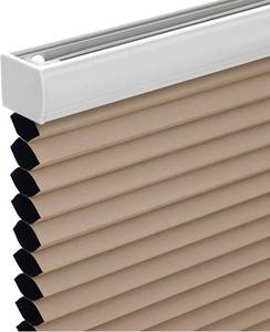 lot 301341 image: Changshade Cordless Cellular Shades, Light Filtering Honeycomb Shades for Windows, Pull Down Pleated Blinds, Easy to Install for Indoor Windows and French Doors,30 W x 64 H, Light Brown