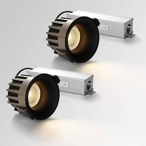 lot 301369 image: 3 Inch Recessed Ceiling Light,3CCT Recessed Lights with J-Box,Trimless Gimbal Canless Light 3000-6000K Selectable, 12W 1200LM,IP65,ETL & FCC for Living Room,Kitchen,Bathroom Black