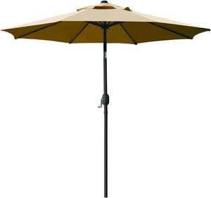 lot 301372 image: Sunnyglade 9 Patio Umbrella Outdoor Table Umbrella with 8 Sturdy Ribs (Tan)