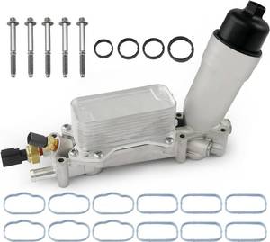 lot 301375 image: 926-959 926-876 3.6L Upgraded Aluminum Engine Oil Cooler Filter Housing for 2011-2016 Dodge Journey Charger Challenger Caravan Durango Avenger Ram Jeep Wrangler Cherokee Chrysler 200 300 Town Country