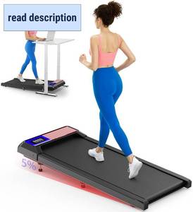 lot 201327 image: 2.5HP Walking Mat with Incline pad,Under Desk Treadmill, Walking Running Pad with Remote, 3 in 1 Low Noise Small Mini Portable Treadmill with Led Screen, Compact Treadmills for Home, 265lbs Capacity