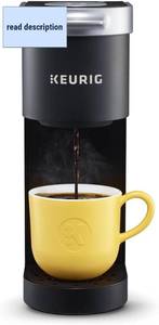 lot 201342 image: Keurig K-Mini Single Serve K-Cup Pod Coffee Maker, 6 to 12oz Brew size, with Cord Storage, Perfect for Small Spaces, Black