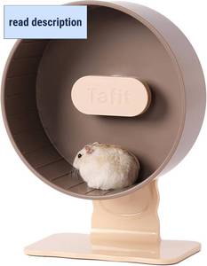 lot 301359 image: Silent Hamster Wheel 8.7 Inch Dual-Bearings Small Animals Quiet Running Exercise Wheels, Height Adjustable for Dwarf Hamsters, Gerbils, Mice, Hedgehog, Lemmings, or Other Small Pets,Nut Brown