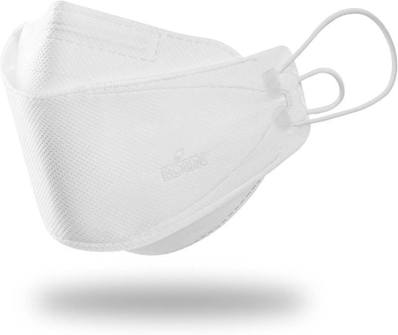 lot 241919 image: BOTN youth fit 23Pack KF94 Protective and Safety Face Mask, Adjustable Strap and Made in Korea, 4-Layer Filter and 3D Design (White, Medium)