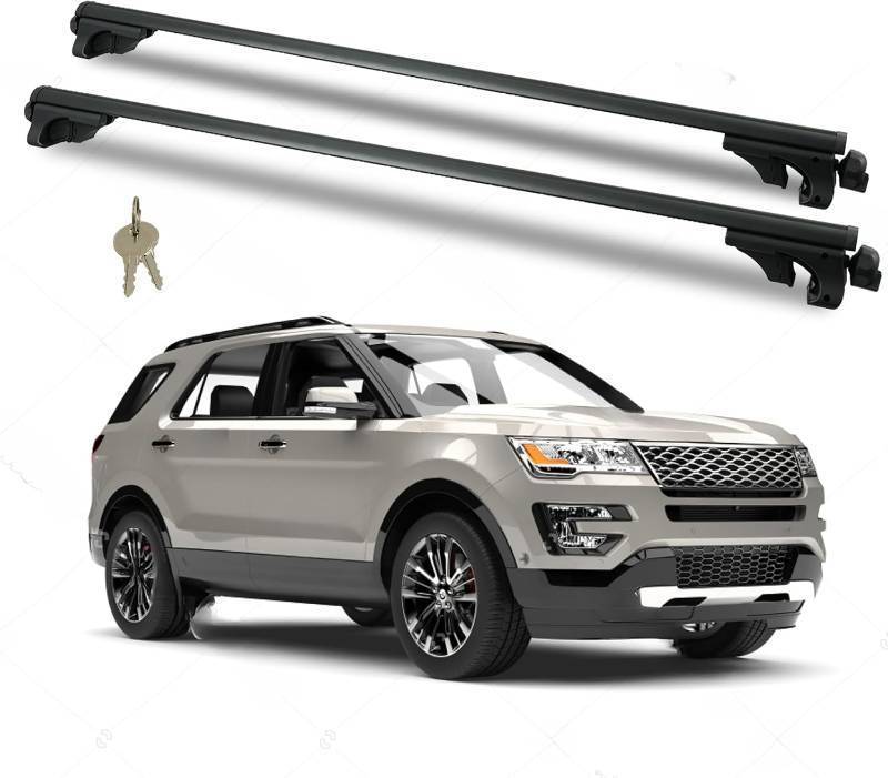 lot 441835 image: Rockland Universal Roof Rack Cross Bars,150 LBS Capacity, Adjustable Aluminum Cargo Carrier for SUVCar, Easy Installation, Weather-Resistant, Fits Most Side Rails for Luggage, Bikes, and Gears
