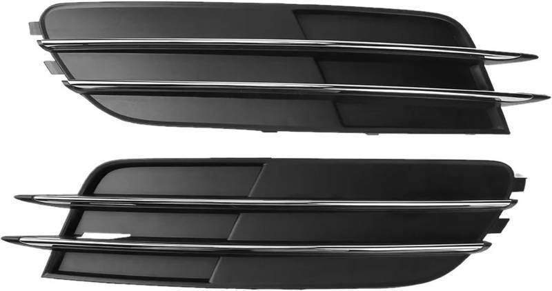 lot 361234 image: 1 Pair Front Bumper Lower Fog Light Grille Trims  Compatible For Audi A6 C7 2012 2013 2014