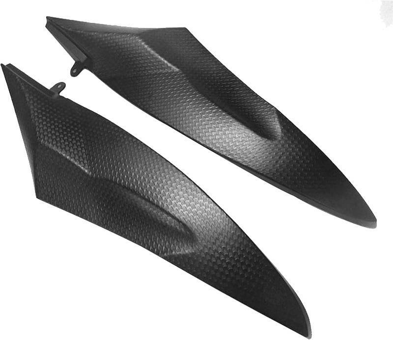 lot 361261 image: Pair Black ABS Tank Side Fairing Panel Gas Tank Cover Trim Cowl For YAMAHA YZF-R6 2006 2007