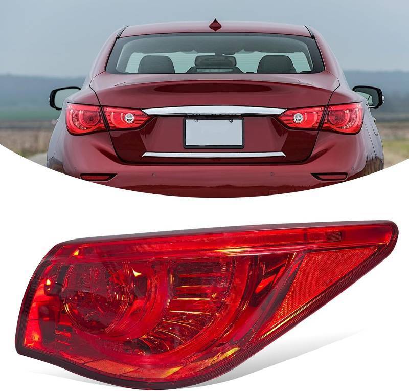 lot 171135 image: Retails for $110 LED Tail light Assembly compatible for Infiniti Q50 Q50s 2014-2017 Taillights Rear Taillamp Assembly Replacement Right (Passenger Side)
