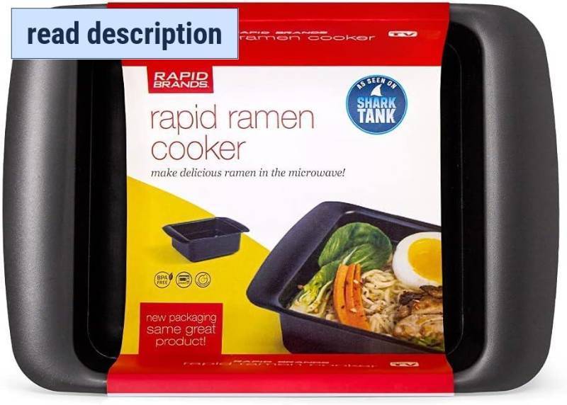 lot 191632 image: Rapid Ramen Cooker  Microwavable Cookware for Instant Ramen  BPA Free and Dishwasher Safe  Perfect for Dorm, Small Kitchen or Office  Black