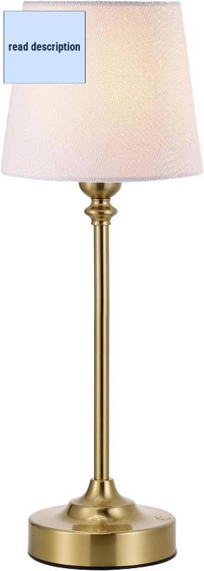 lot 191662 image: Cordless Table Lamp Rechargeable Gold - 1 Pack Brass 4000mAH Battery Operated Lamp for Decor, 3000K Stepless Dimming Touch Control Wireless Lamp for Bedroom, Dining Table, Counter, Living Room