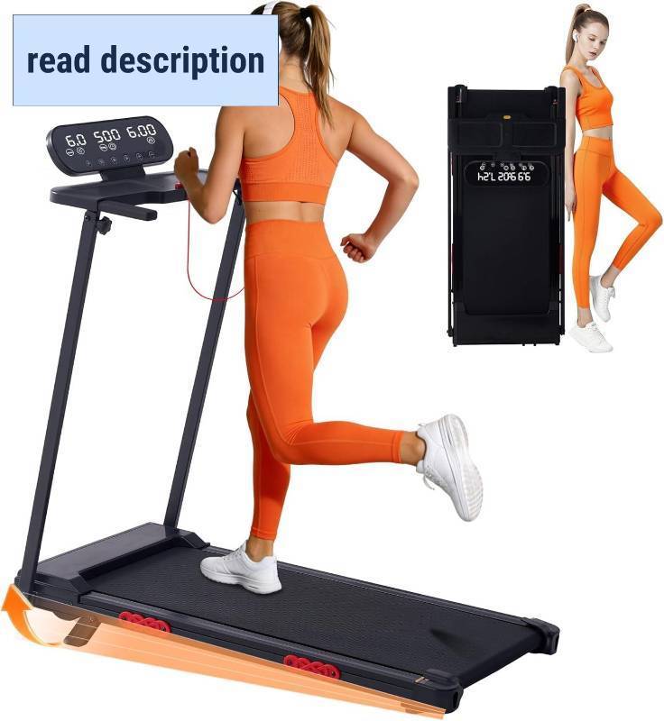 lot 291552 image: Retails for $140 Walking Pad Treadmill with Incline, 2026 Upgrade Portable Treadmill with Handles for Home Small, 3.5HP Small Walking Pad with Handle Bar, 0.6-10.0MPH, 400LBS