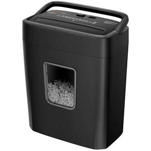 lot 16774 image: CRACKED PLASTIC,AS IS Bonsaii Paper Shredder, 8-Sheet Crosscut Shredder with 4.2 Gallon Bin Shred Credit CardMailStapleClip for Home Office, P-4 Security Level (C261-C) - Retail $43
